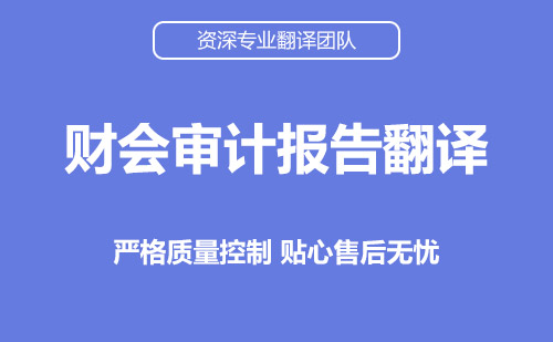  财会审计报告翻译